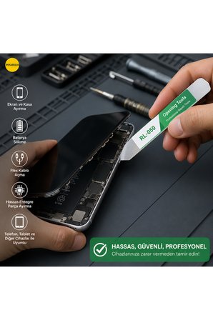 Profesyonel Cep Telefonu Ekran Sökme Aparatı Tamir Seti Kazıyıcı Pens RL-050 12 x 2.1 cm
