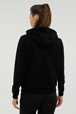 W-sn83 Basıc Hoodıe 2pr Siyah Kadın Sweatshirt