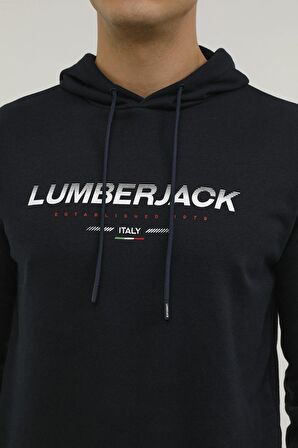 Lumberjack Kapüşonlu Slim Fit Lacivert Erkek Sweatshirt 2WSD10502PR