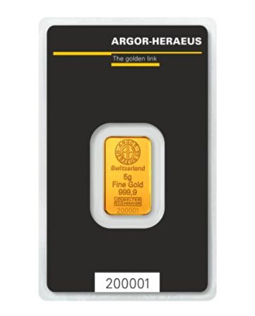 5g Gold Bar | Argor-Heraeus | Kinebar