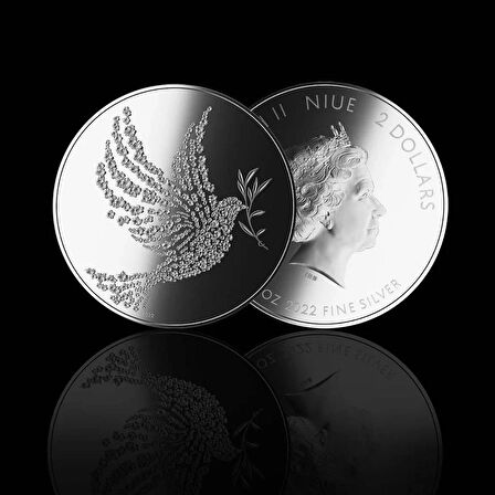AgaKulche Peace Dove 1 Ons Gümüş Sikke Coin