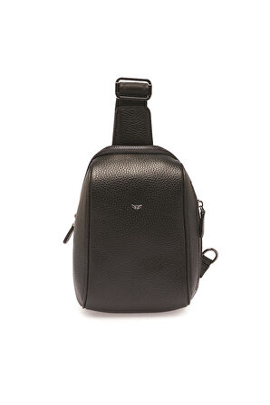 Tergan S1AC00021511-A41 Deri Unisex Çapraz Askılı Çanta - Siyah