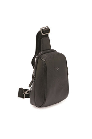 Tergan S1AC00021511-A41 Deri Unisex Çapraz Askılı Çanta - Siyah