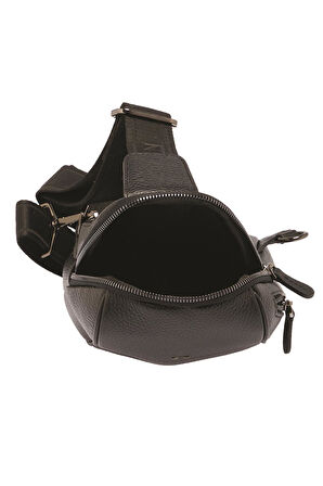 Tergan S1AC00021511-A41 Deri Unisex Çapraz Askılı Çanta - Siyah