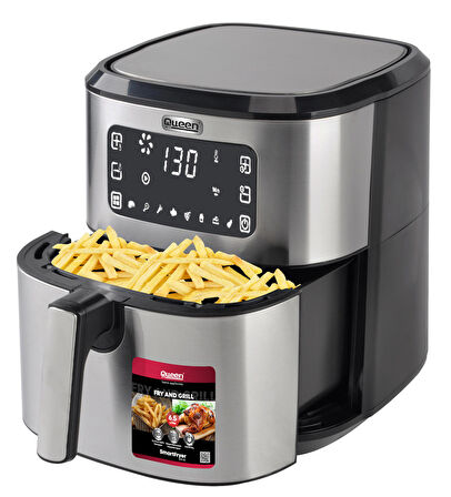 QUEEN Smartfryer XXL Airfryer 6,5LT Dokunmatik Yağsız Sıcak Hava Fritözü