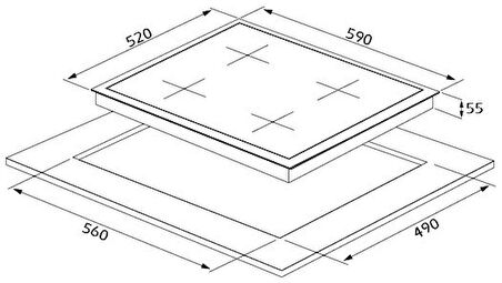 Silverline CS5335S01 60 CM Ankastre Ocak Gri