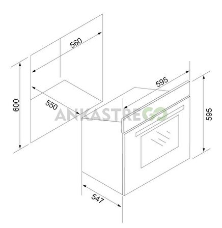 Silverline BO65E1S01 S1 Ankastre Fırın Gri