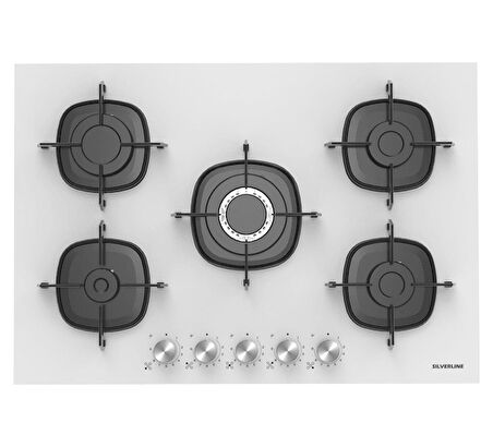 Silverline CS5622W01 Beyaz Cam Ankastre Ocak