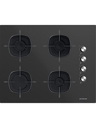 SİLVERLİNE CS5665B01  65 CM ANKASTRE OCAK SİYAH CAM