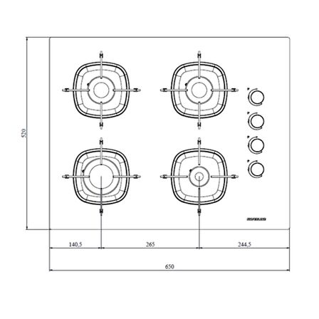 Silverline CS5665S01 65cm Gri Cam Ankastre Ocak