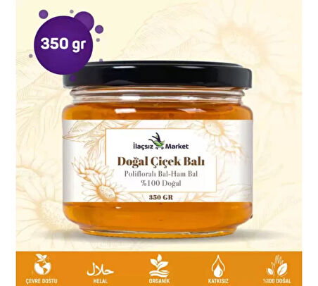 Doğal Ham Bal / 350 gr. (Polifloralı Bal - Ham Bal - Gerçek Bal)