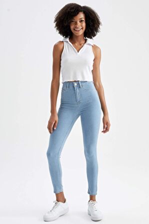 Super Skinny Jegging Fit Yüksek Bel Jean Pantolon Y7204AZ22HSNM39