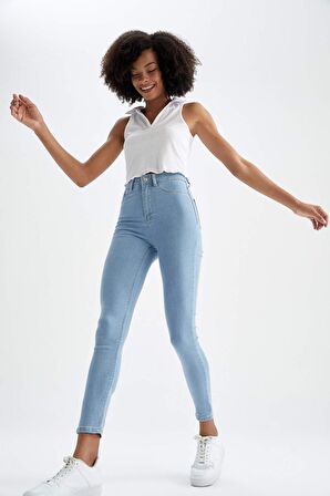 Super Skinny Jegging Fit Yüksek Bel Jean Pantolon Y7204AZ22HSNM39