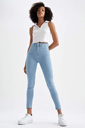 Super Skinny Jegging Fit Yüksek Bel Jean Pantolon Y7204AZ22HSNM39