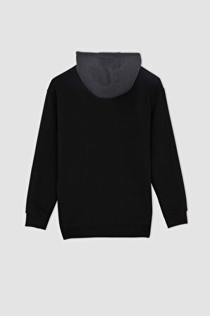 Comfort Fit Kapüsonlu Fermuarli Hirka