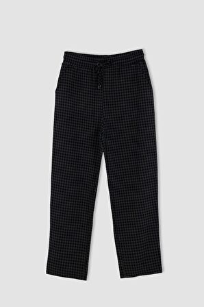 DeFacto Kazayağı Desenli Beli Bağcıklı Relax Fit Jogger Pantolon T4089AZ22AUAR89