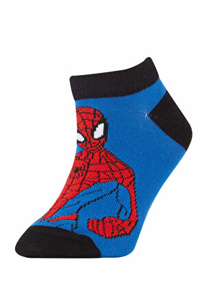 DeFacto Erkek Çocuk Marvel Spiderman Pamuklu 3'lü Patik Çorap X9652A6NSKR1
