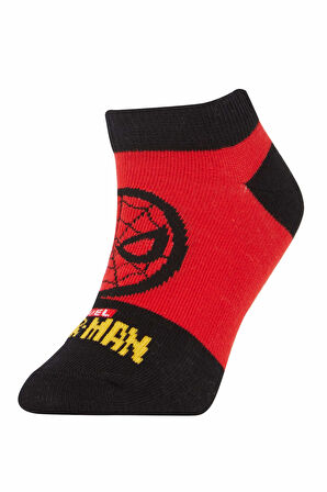 DeFacto Erkek Çocuk Marvel Spiderman Pamuklu 3'lü Patik Çorap X9652A6NSKR1