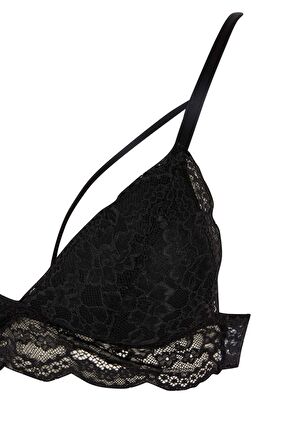 DeFacto Fall in Love Dantelli Pedli Triangle Bralet R6569AZ22AUBK27