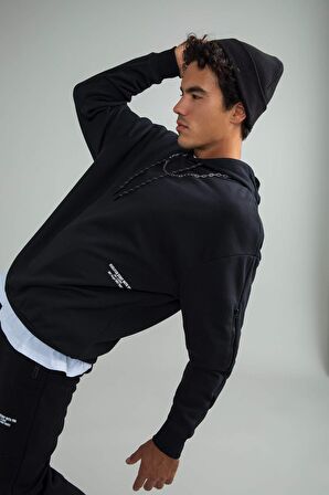Oversize Fit Kapüsonlu Sweatshirt