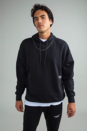 Oversize Fit Kapüsonlu Sweatshirt