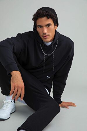 Oversize Fit Kapüsonlu Sweatshirt