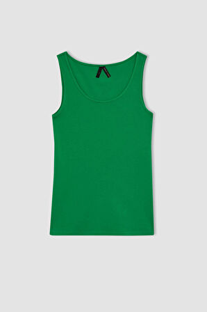 DeFacto Slim Fit Dar Kesim U Yaka Basic Düz Atlet I1059AZ23SMGN448