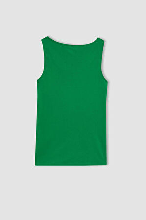 DeFacto Slim Fit Dar Kesim U Yaka Basic Düz Atlet I1059AZ23SMGN448