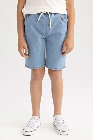 DeFacto Erkek Çocuk Jean Basic Düz Şort Z5061A623SMNM39