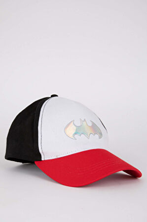 Erkek Batman Etiket Baskılı Pamuklu Cap Şapka Şapka