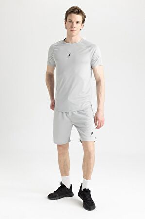 DeFactoFit Slim Fit Dar Kesim Sporcu Standart Paça Şort V3030AZ23SPGR91