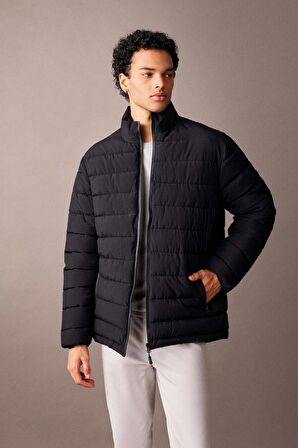 DeFacto Su İtici Regular Fit Dik Yaka Şişme Mont A4230AX23WNBK27