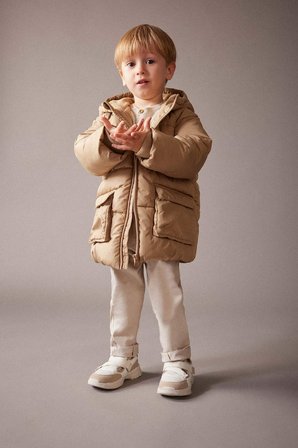 DeFacto Erkek Bebek Kapüşonlu Polar Astarlı Şişme Mont A2212A523WNBG387