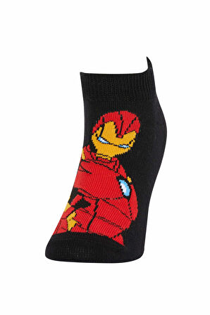 DeFacto Erkek Çocuk Marvel Avengers 3'lü Pamuklu Patik Çorap Z8967A6NSKR1