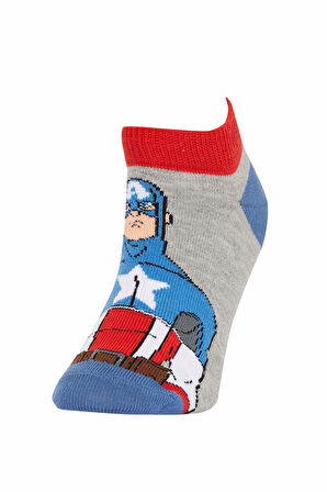 DeFacto Erkek Çocuk Marvel Avengers 3'lü Pamuklu Patik Çorap Z8967A6NSKR1