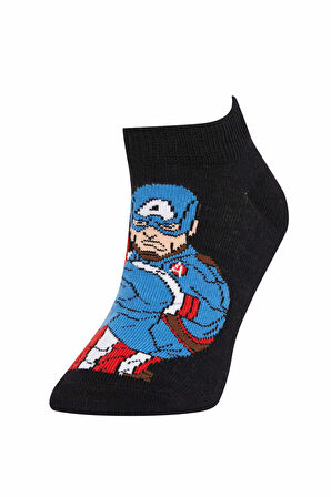 DeFacto Erkek Çocuk Marvel Avengers 3'lü Pamuklu Patik Çorap Z8967A6NSKR1