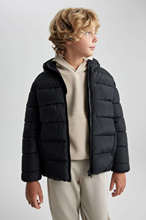 DeFacto Erkek Çocuk Kapüşonlu Mont A1875A823WNBK27