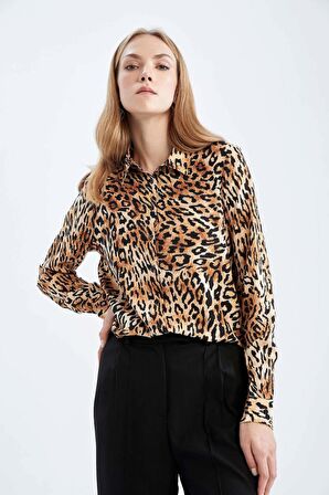 DeFacto Regular Fit Gömlek Yaka Uzun Kollu Gömlek I8266AZ23SPBN348