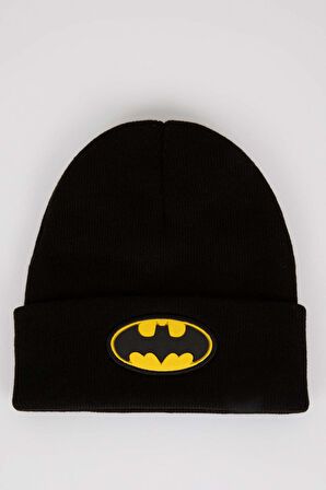 DeFacto Erkek Çocuk Batman Etiketli Triko Bere X9219A623WNBK23