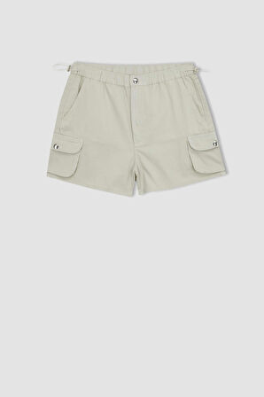 DeFacto Coool Regular Fit Normal Bel Gabardin %100 Pamuk Şort A3688AX23SMGR492