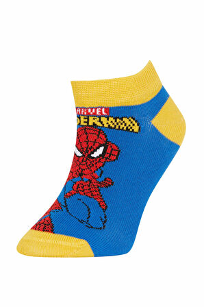 DeFacto Erkek Çocuk Marvel Spiderman 3'lü Pamuklu Patik Çorap Z9028A6NSKR1