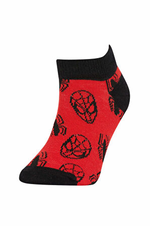DeFacto Erkek Çocuk Marvel Spiderman 3'lü Pamuklu Patik Çorap Z9028A6NSKR1