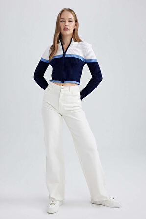 DeFacto Coool Regular Fit Yarım Balıkçı Yaka Triko Hırka A3646AX23AUNV42