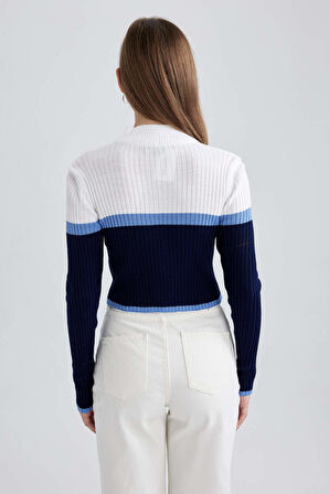 DeFacto Coool Regular Fit Yarım Balıkçı Yaka Triko Hırka A3646AX23AUNV42