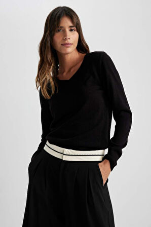 Regular Fit V Yaka Kazak