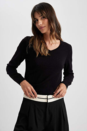 Regular Fit V Yaka Kazak