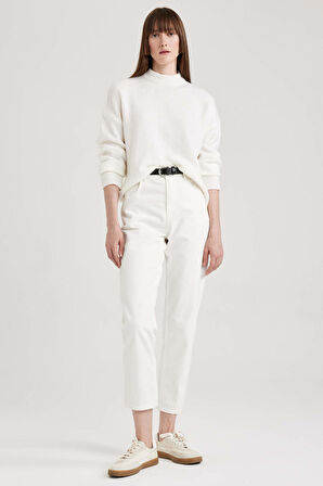 DeFacto Relax Fit Bisiklet Yaka Kazak A5015AX23WNER105