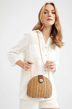 Kadın Hasır Çapraz Çanta