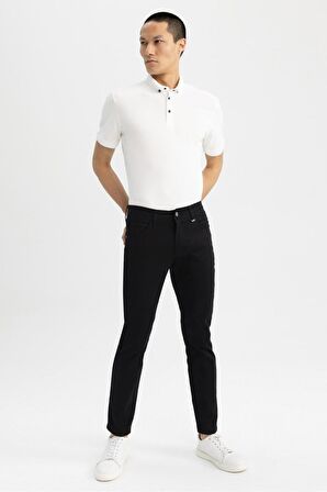 DeFacto Slim Fit Dar Kesim Kısa Kollu Basic Düz Polo Tişört T5259AZ23SPWT32