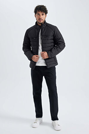 DeFacto Slim Fit Dik Yaka Şişme Mont A1312AX23WNBK27